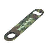 Klassiek camouflage groen patroon gepersonaliseerd speed flessenopener (Voorkant Gekanteld)