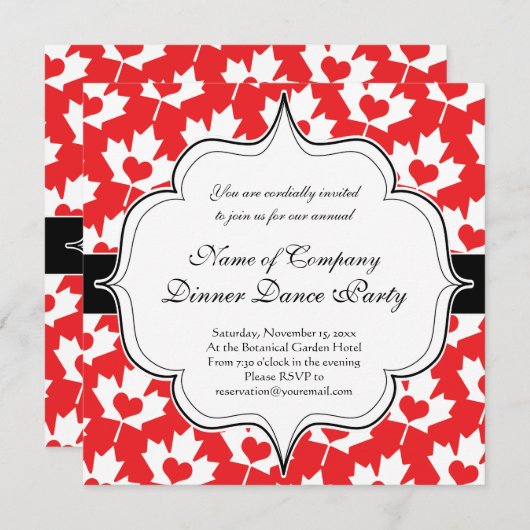 Klassiek Canadees vlaggenmakelaar leder met hart Kaart (Voorkant / Achterkant)