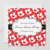 Klassiek Canadees vlaggenmakelaar leder met hart Kaart (Achterkant)