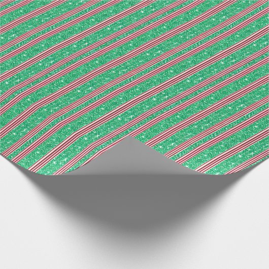 Klassiek Candy Cane Kerst wrapping papier (Hoek)