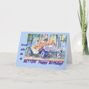 klassiek CAR Birthday Greeting Kaart