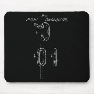 Klassiek Carabiner-shirt - Rotsklimmer Berg K Muismat