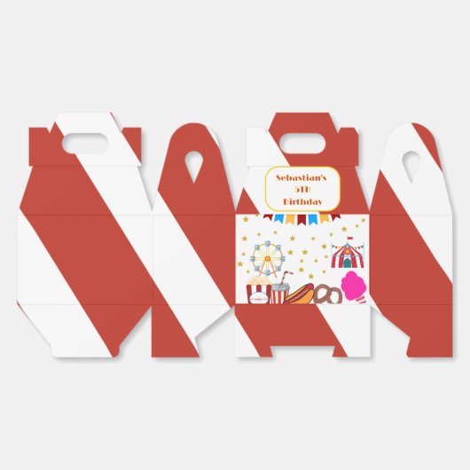 Klassiek carnavalsfeest bedankdoosjes (Ongevouwen)