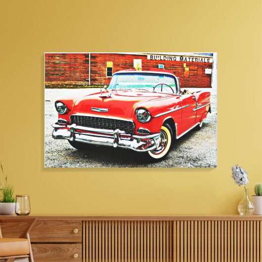 Klassiek carter Red Bel Poster Style Canvas (Insitu (Woonkamer))