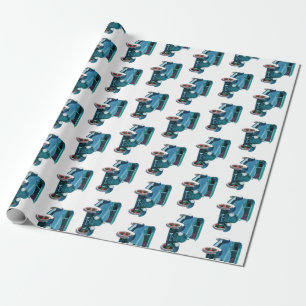 Klassiek carterpatroon #3 bij Garysretrogarage Cadeaupapier