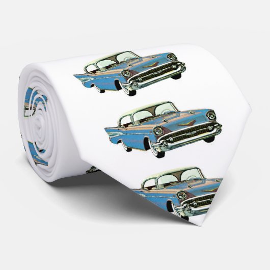 Klassiek carterpatroon #7 @ Garysretrogarage Stropdas (Opgerold)