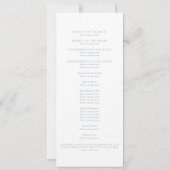 Klassiek ceremonieprogramma kaart (Achterkant)