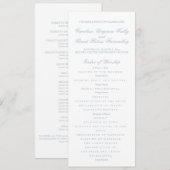 Klassiek ceremonieprogramma kaart (Voorkant / Achterkant)