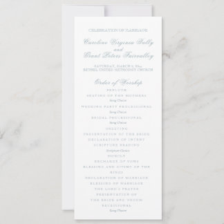 Klassiek ceremonieprogramma  kaart