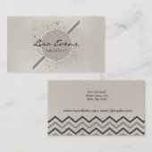 Klassiek Chevron Pattern Subtiel Visitekaartje (Voorkant / Achterkant)