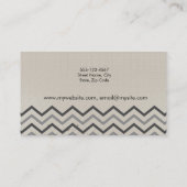 Klassiek Chevron Pattern Subtiel Visitekaartje (Achterkant)