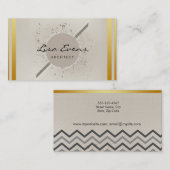 Klassiek Chevron Pattern Subtiel Visitekaartje (Voorkant / Achterkant)