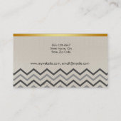 Klassiek Chevron Pattern Subtiel Visitekaartje (Achterkant)