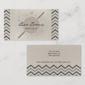 Klassiek Chevron Pattern Subtiel Visitekaartje (Voorkant / Achterkant)
