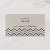 Klassiek Chevron Pattern Subtiel Visitekaartje (Achterkant)