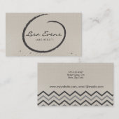Klassiek Chevron Pattern Subtiel Visitekaartje (Voorkant / Achterkant)
