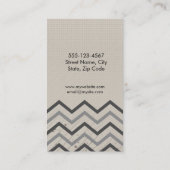 Klassiek Chevron Pattern Subtiel Visitekaartje (Achterkant)