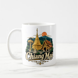Klassiek Chiang Mai Thailand Reis Kunst Landmark Koffiemok