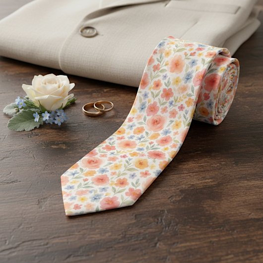 Klassiek chic bloemmotief stropdas