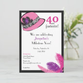 Klassiek Chic-Pet met veren Kaart (Staand voorkant)