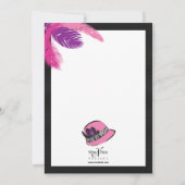 Klassiek Chic-Pet met veren Kaart (Achterkant)