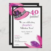 Klassiek Chic-Pet met veren Kaart (Voorkant / Achterkant)