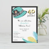 Klassiek Chic-Pet met veren Kaart (Staand voorkant)