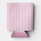 Klassiek Chic Schattig Roze en Witte Verticale Str Blikjeskoeler (Voorkant)