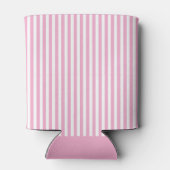 Klassiek Chic Schattig Roze en Witte Verticale Str Blikjeskoeler (Achterkant)