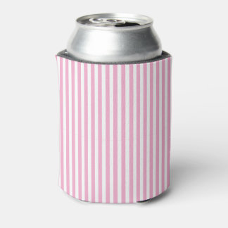 Klassiek Chic Schattig Roze en Witte Verticale Str Blikjeskoeler