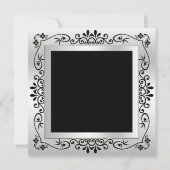 Klassiek Chic Zilveren Decoratie Ingelijste 50e Ve Kaart (Achterkant)