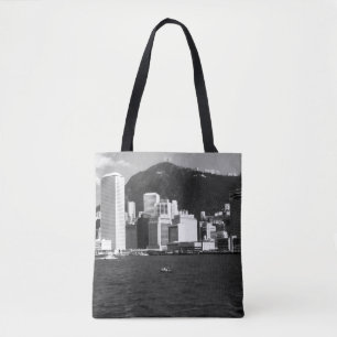 Klassiek China Hongkong baai wolkenkrabbers uitzic Tote Bag