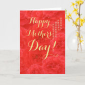 Klassiek Chinees gedicht Red Rose Floral Moederdag Kaart (Gele Bloem)