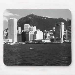Klassiek Chinees Hong Kong baai wolkenkrabbers uit Muismat