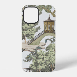 Klassiek Chinees landschaps naadloos patroon. Chin iPhone 12 Hoesje