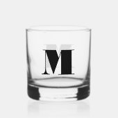 Klassiek chique elegante monogram whisky glas (Voorkant)