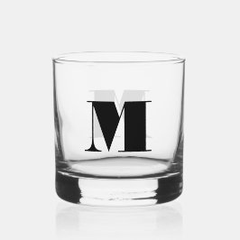 Klassiek chique elegante monogram whisky glas
