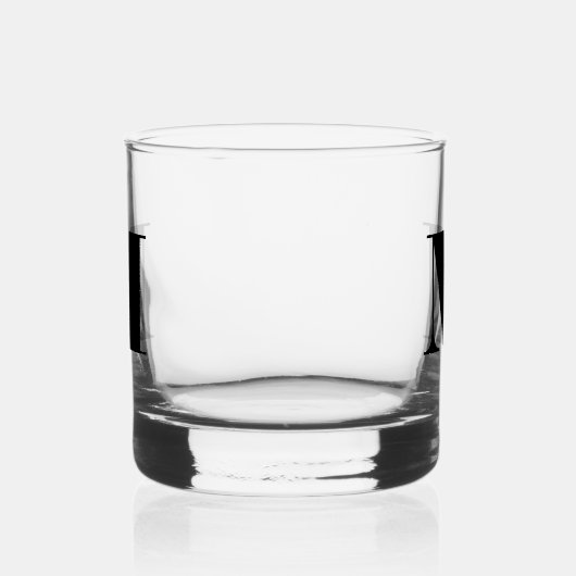 Klassiek chique elegante monogram whisky glas (Links)