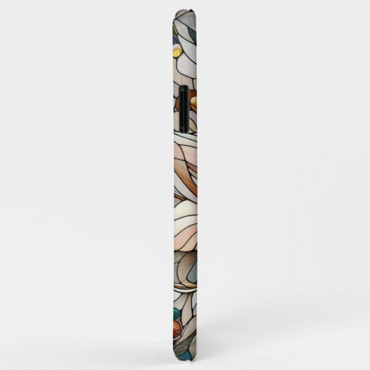 Klassiek chique Glas in lood bloemenkunstpatroon Case-Mate iPhone Case (Achterkant/rechts)