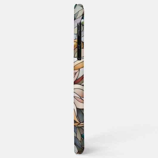 Klassiek chique Glas in lood bloemenkunstpatroon Case-Mate iPhone Case (Achterkant/links)