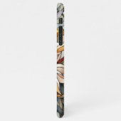 Klassiek chique Glas in lood bloemenkunstpatroon iPhone Hoesje (Linkerkant)