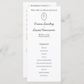 Klassiek chique huwelijksprogramma (Voorkant / Achterkant)