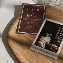 Klassiek Chocolade Bruin Oud Geld Retro Bruiloft
