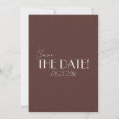 Klassiek Chocolade Bruin Oud Geld Retro Bruiloft Save The Date (Voorkant)