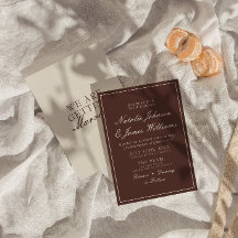 Klassiek Chocolade Bruin Oud Geld Vintage Bruiloft