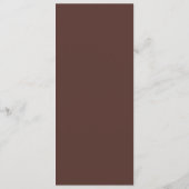 Klassiek chocolade ivoor kalligrafie trouwmenu menu (Achterkant)