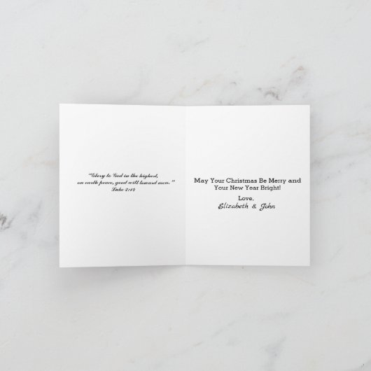 Klassiek Christelijk Kerstvreugde voor u Feestdagen Kaart (Binnen)