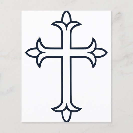 Klassiek Christelijk Kruis Minimalistische Kunst (Voorkant)
