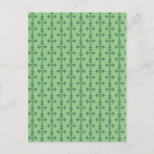 Klassiek Christelijk Kruis Minimalistische Kunst Briefkaart