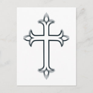 Klassiek Christelijk Kruis Minimalistische Kunst Briefkaart